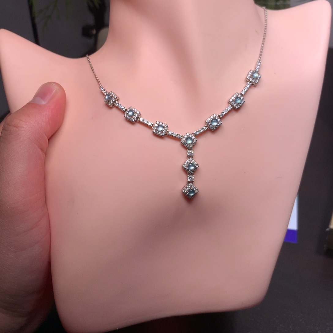 翡翠耳饰银S925镶嵌0023