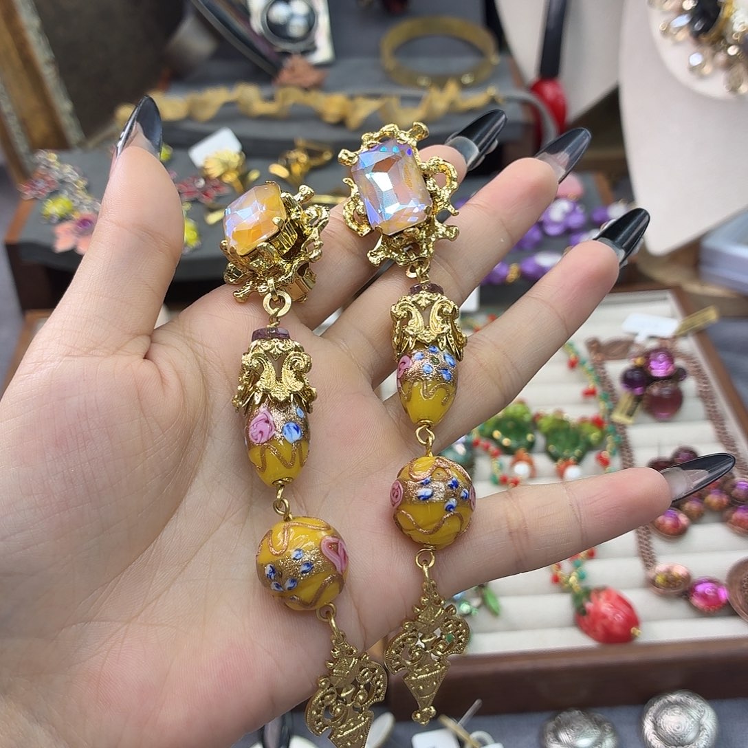 琉璃合金合金复古长扫肩耳夹 不退换