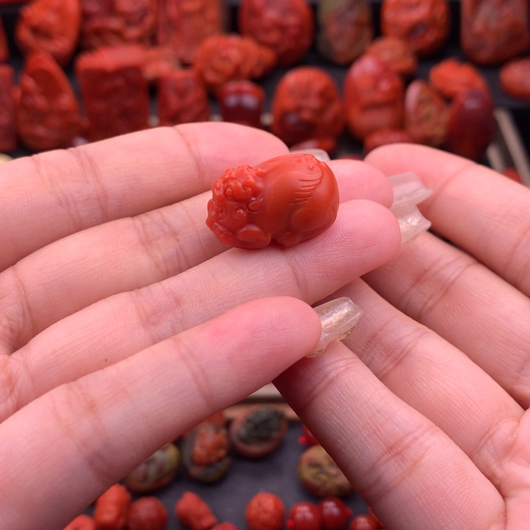 南红玛瑙南红保山貔貅14.6mm未镶嵌