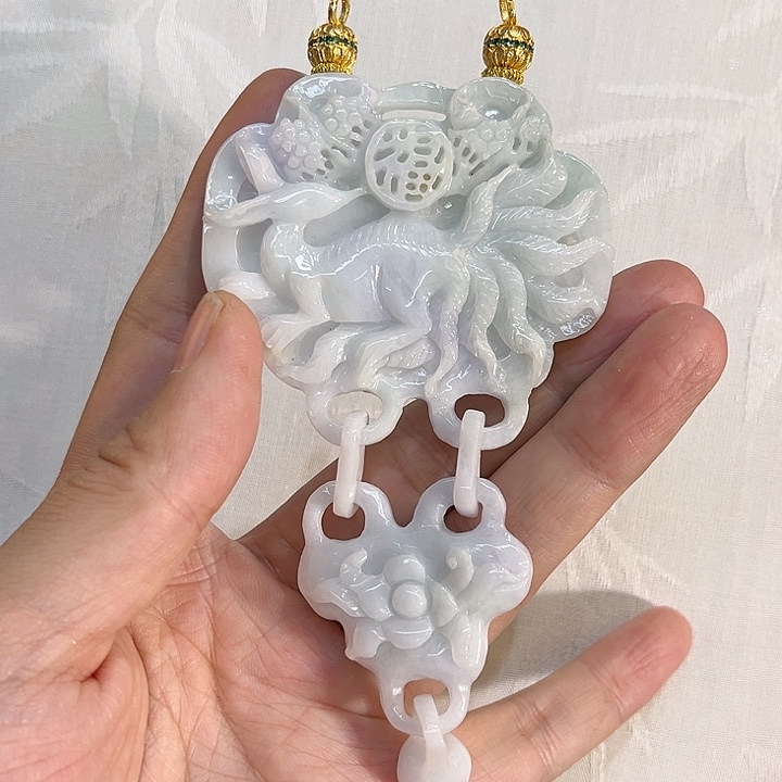 翡翠合金吊坠(赠链)