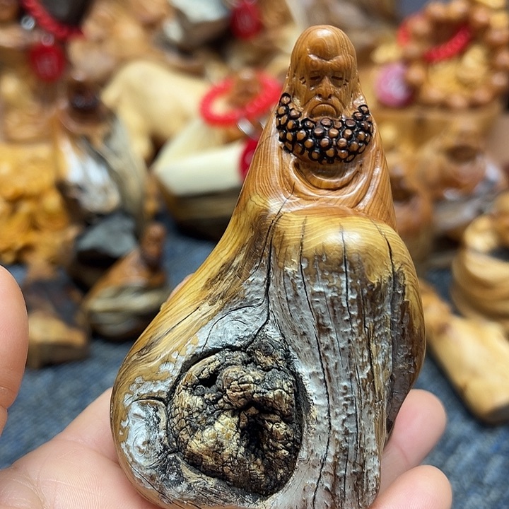 柏木太行崖柏手把摆件