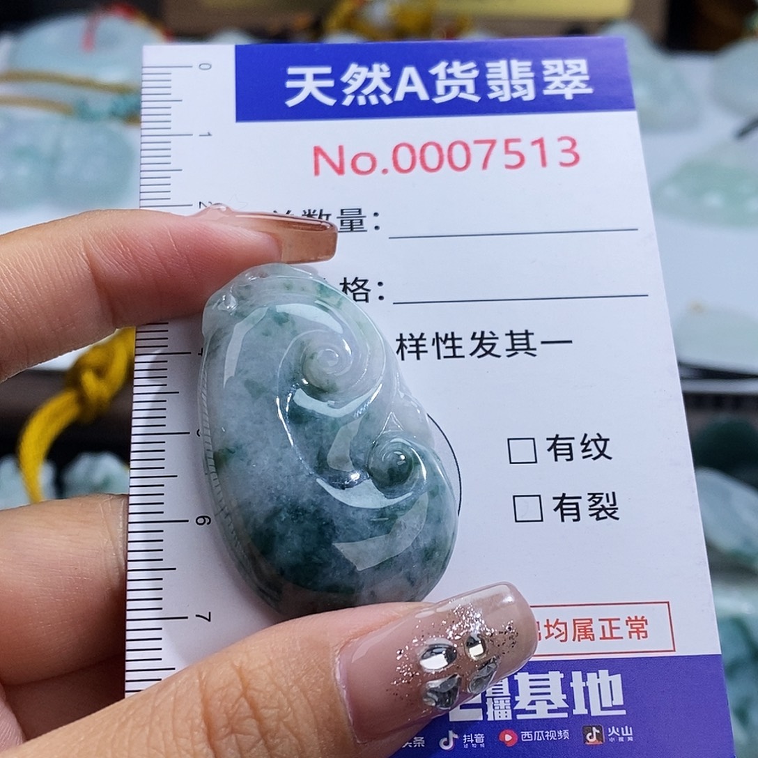 翡翠未镶嵌颈饰7513