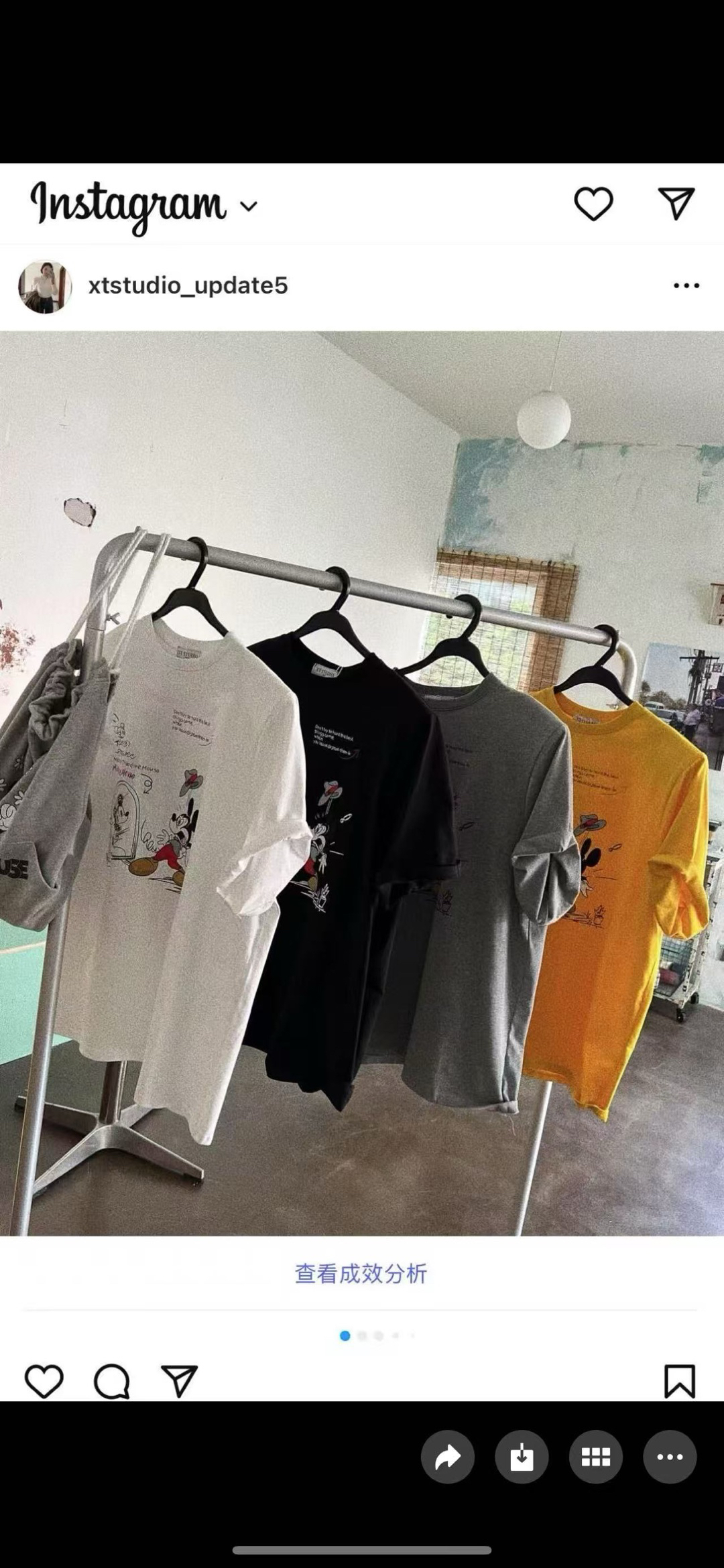 DHH 涂鸦垫肩宽松休闲短袖
