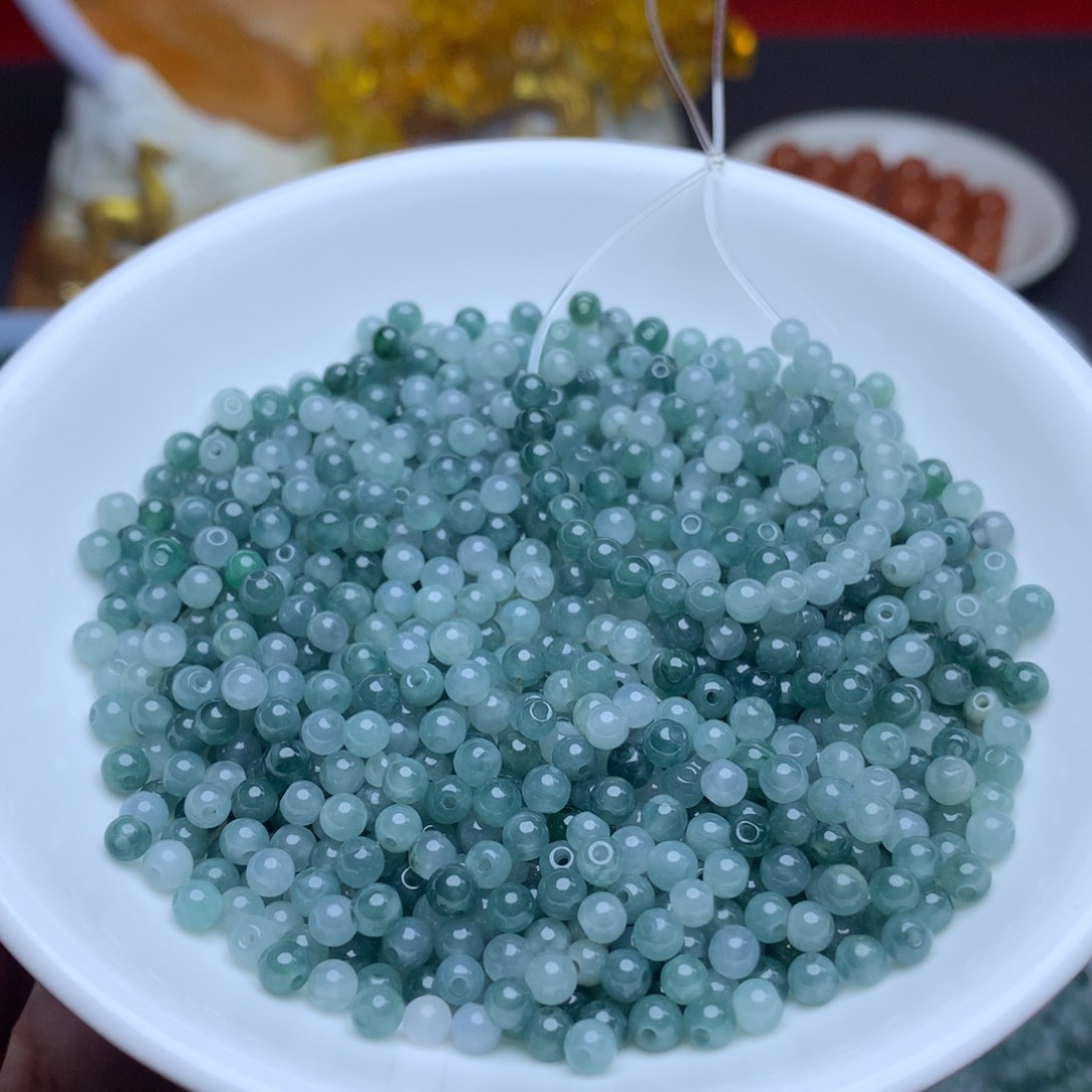 【闪购商品】翡翠手链未镶嵌卡3.5冰蓝水100个