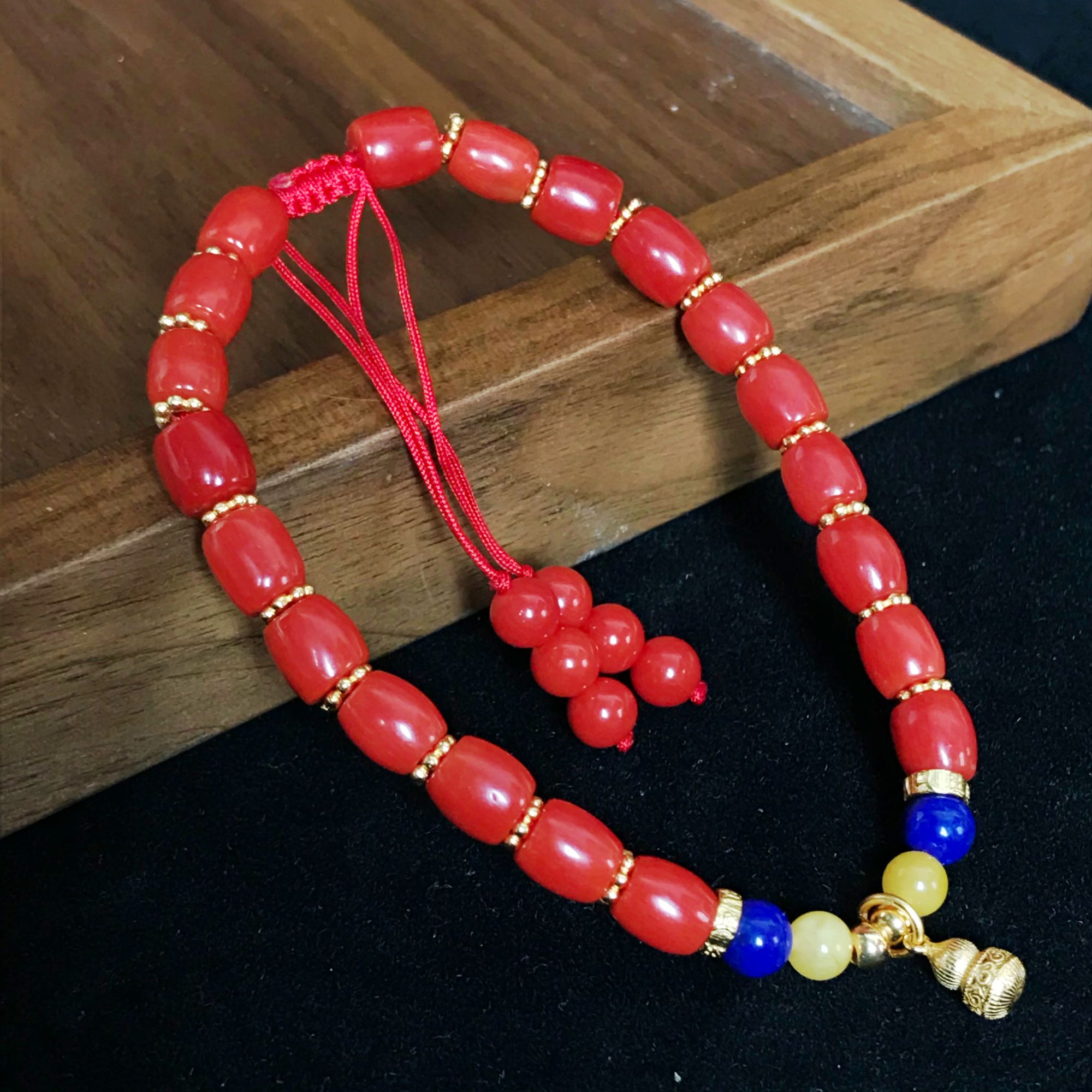 沙丁珊瑚diy款925银手串——D225001