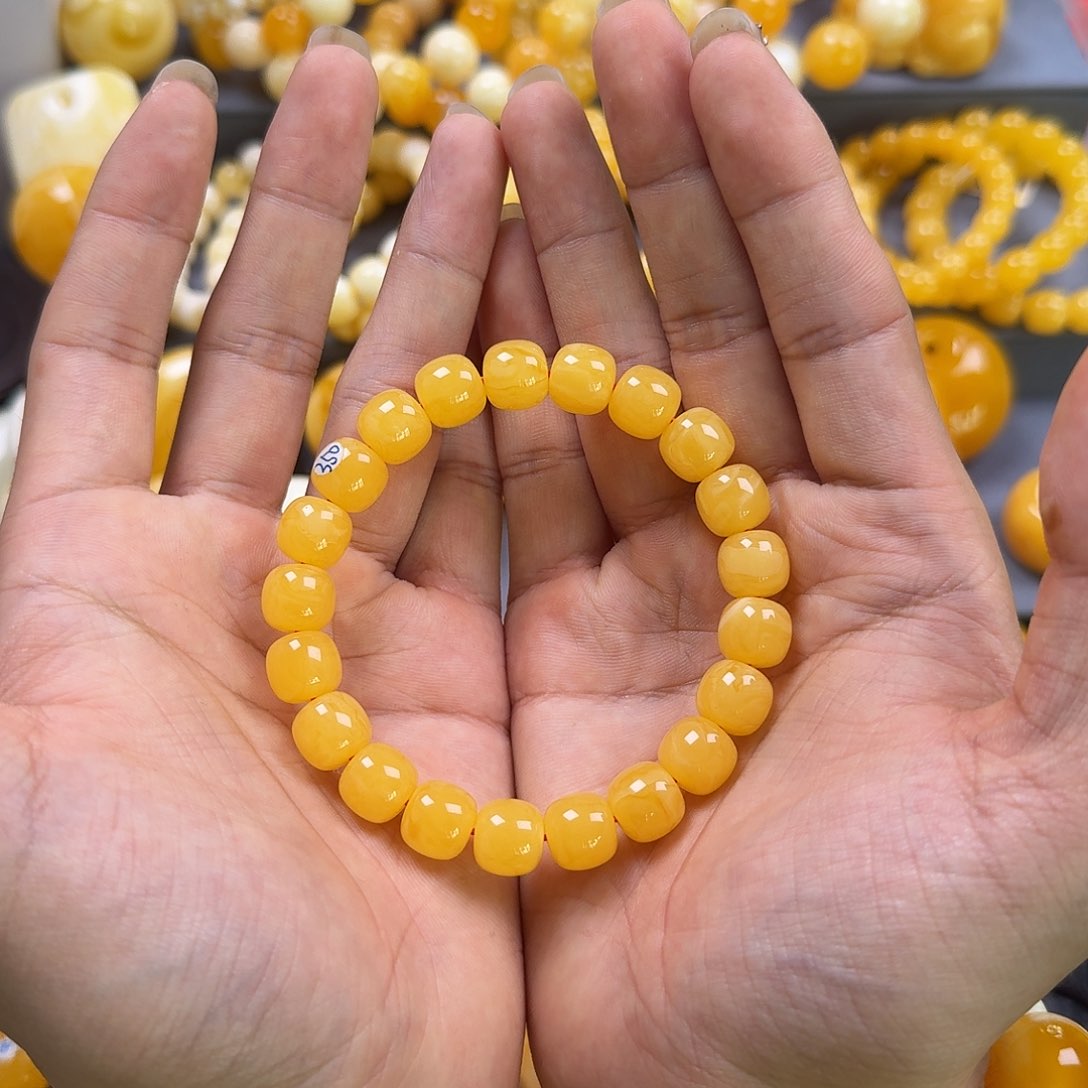 琥珀珠宝奇石未镶嵌同料11mm