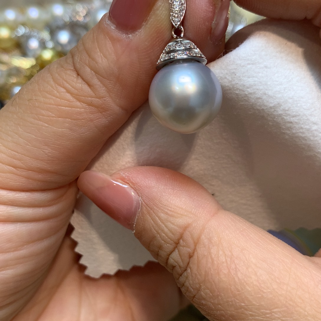 海水珍珠颈饰银S925镶嵌