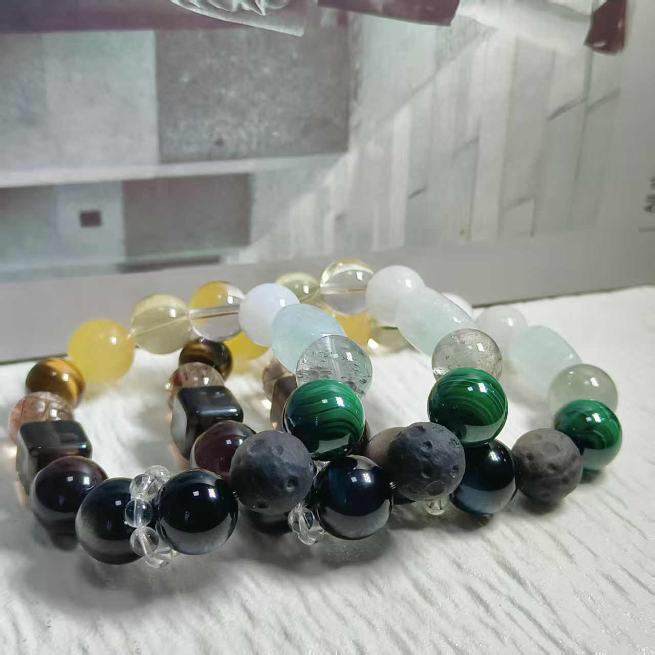 【村有晶品】原创水晶单圈手链 多样性发一件 约12-14mm 713ZBHH