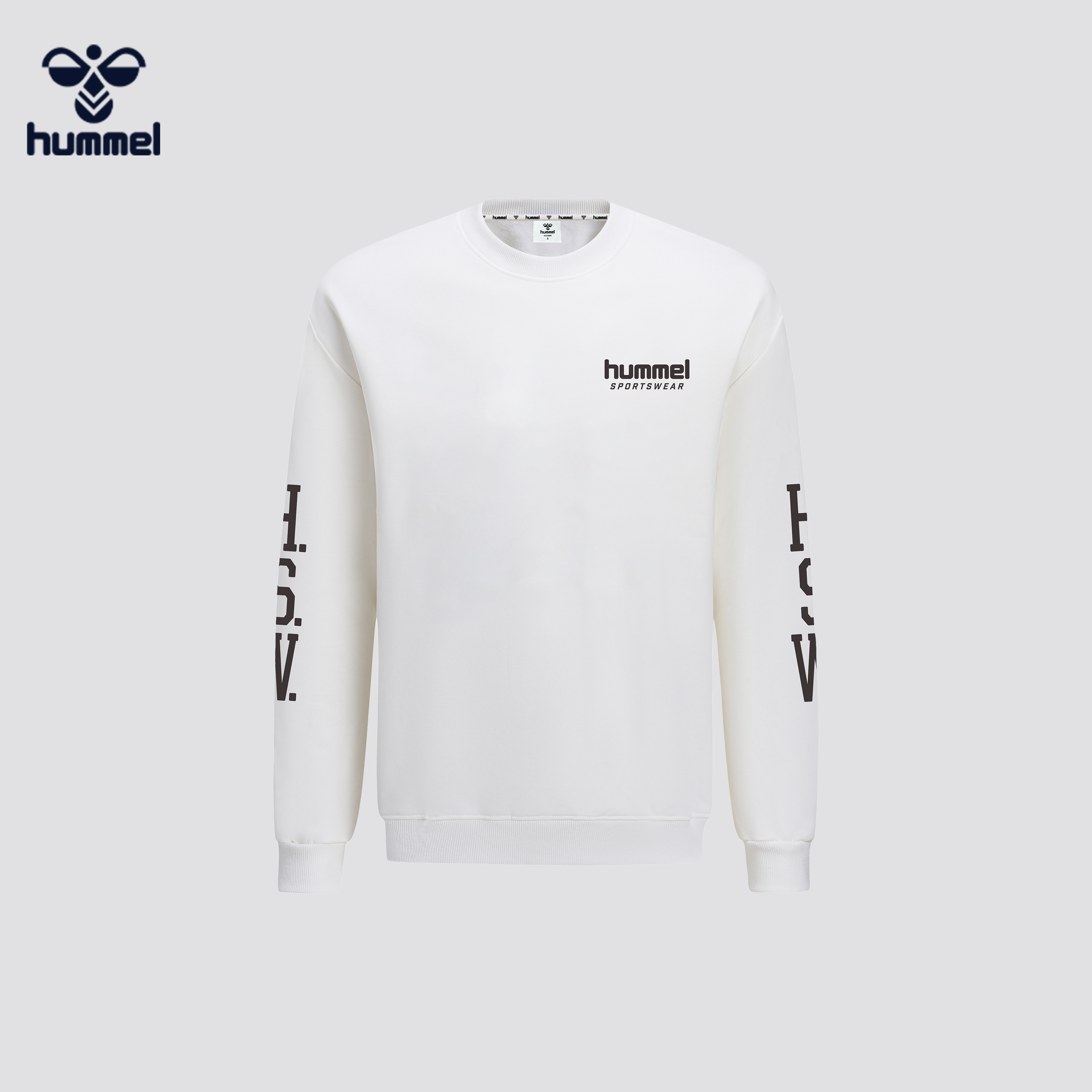 HUMMEL秋冬卫衣新款男女情侣宽松百搭圆领运动休闲套头长袖上衣