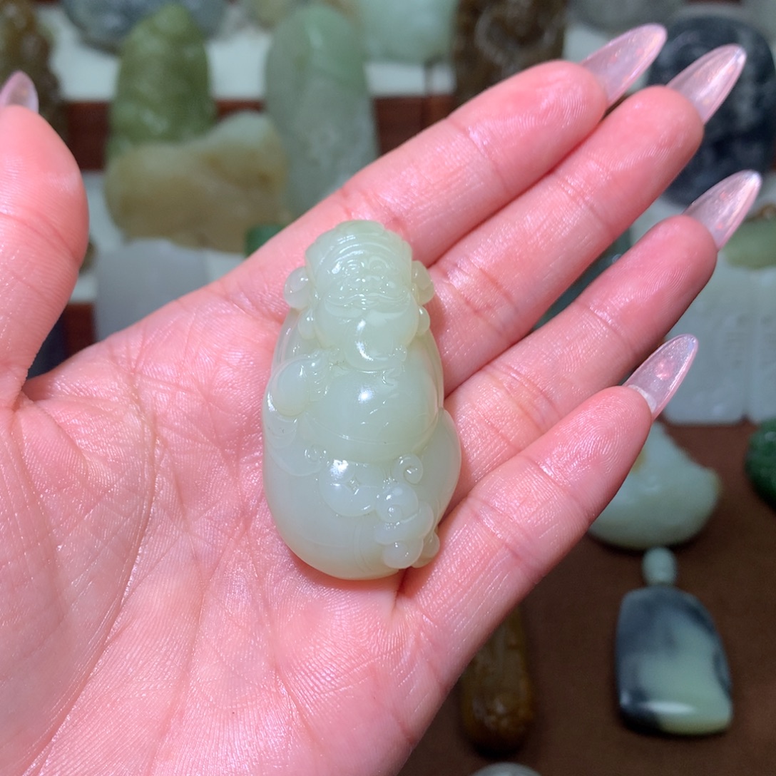 和田玉未镶嵌吊坠(不含链)