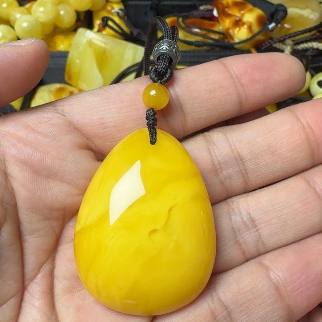 未镶嵌颈饰蜜蜡?***?天然保真