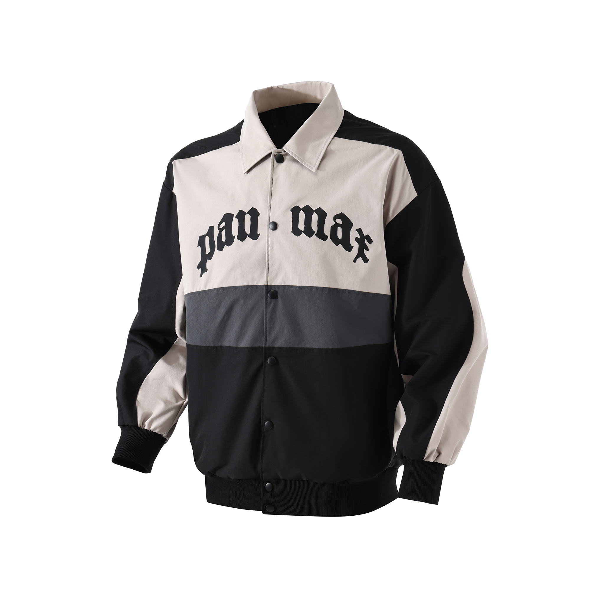 大码翻领拼接男装秋季不起球防风防水时尚梭织夹克