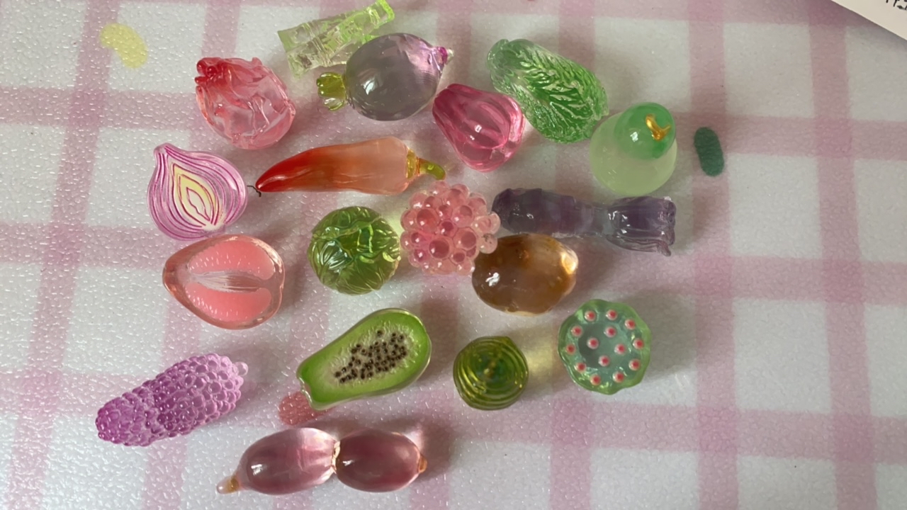 （现场拆）新高透仿真水果萌粒摆件（对对碰）