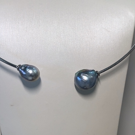 海水珍珠颈饰银S925镶嵌12-15