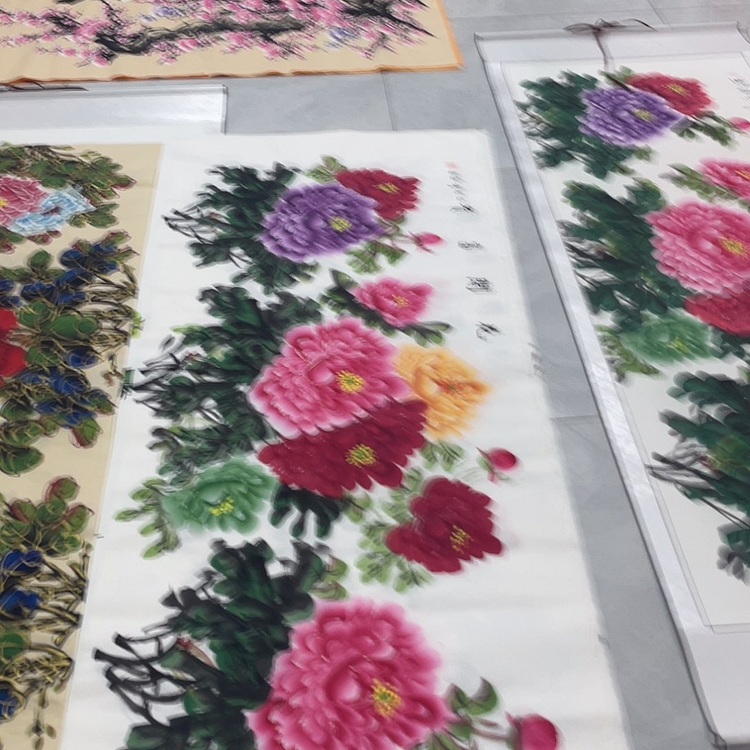 国画国画作品原稿小六尺横紫180✖️70