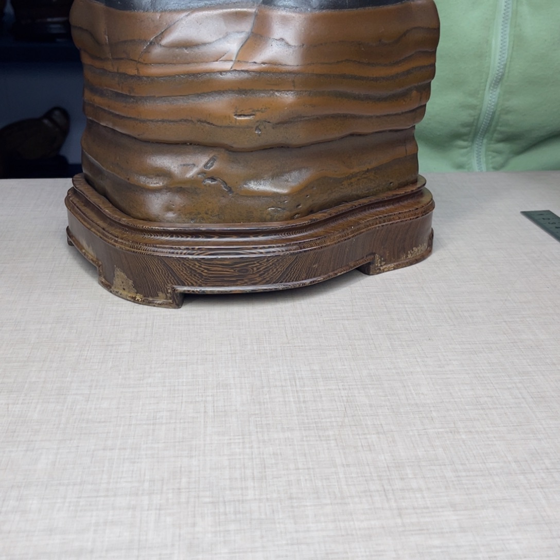 石材广西大化彩玉石配底座