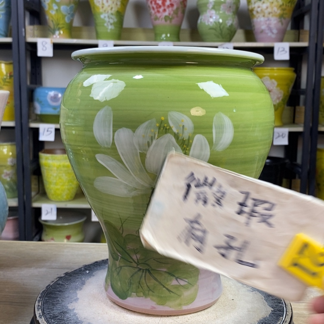 景德镇手工手绘陶瓷花盆