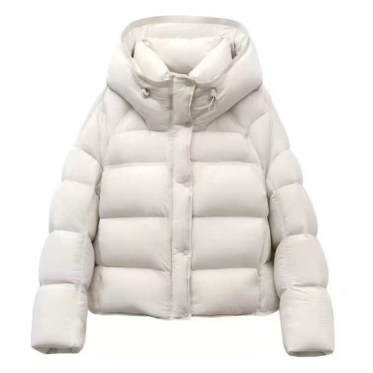 【90鹅绒)puff“云感泡芙款时尚连帽羽绒服保暖羽绒服女外套