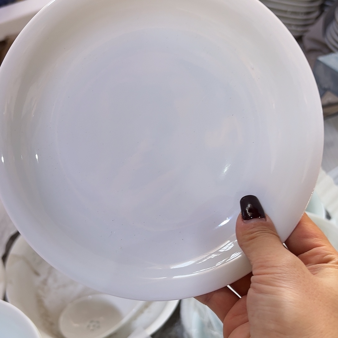 白瓷7英寸盘青四个好的素