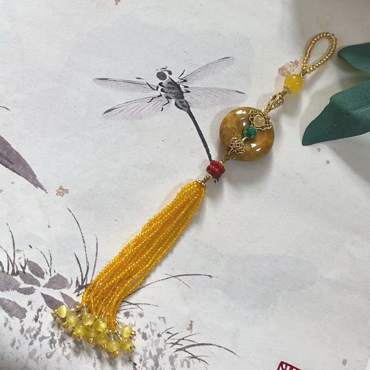 原创国风dIY定制旗袍汉服压襟（如意平安扣）服装配饰