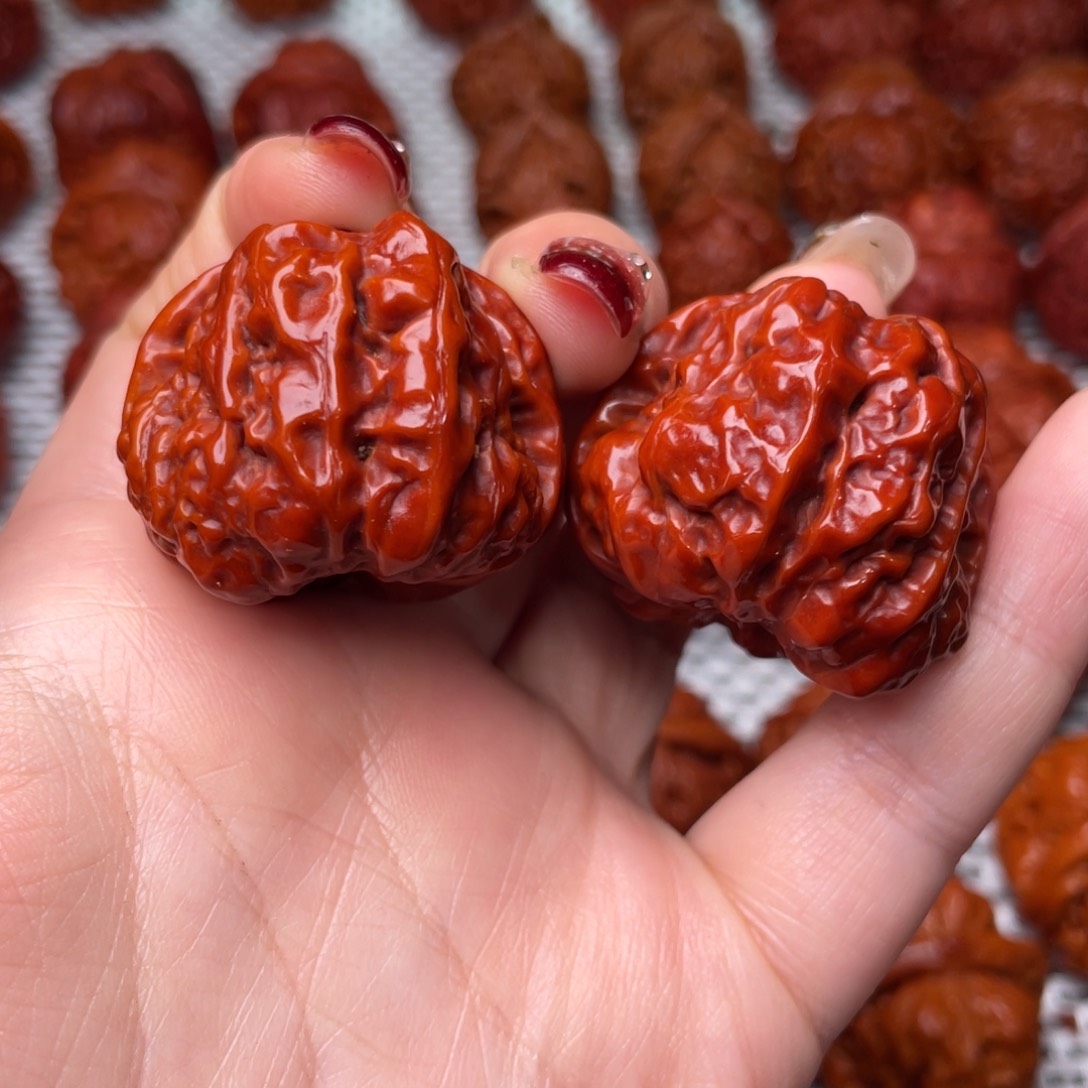 桃核吊坠文玩核桃 手把件 蛤蟆头 35