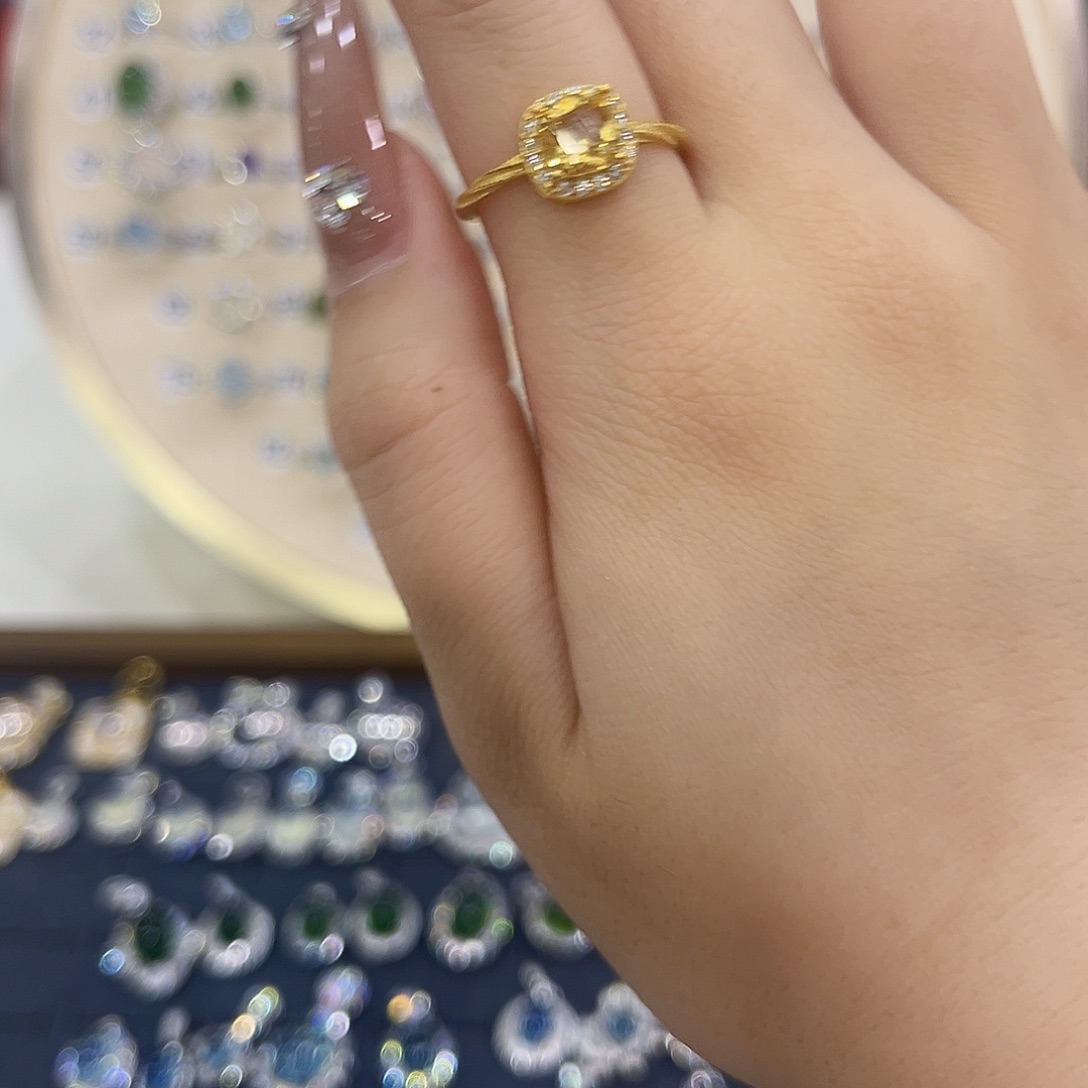 蛇纹石玉银S925镶嵌戒指