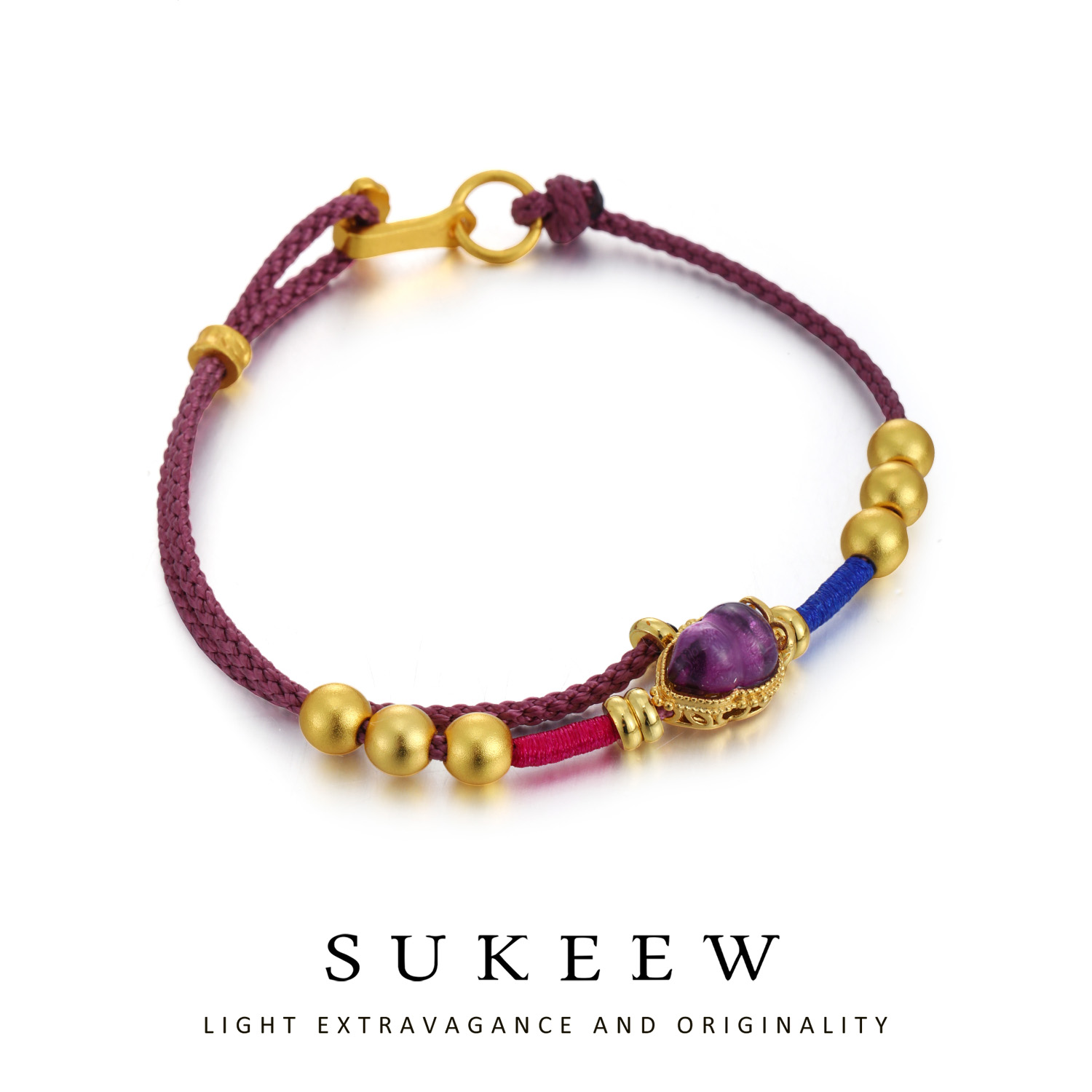 SUKEEW/酥可 铜合金手链 气质手工编织葫芦好运手链224105