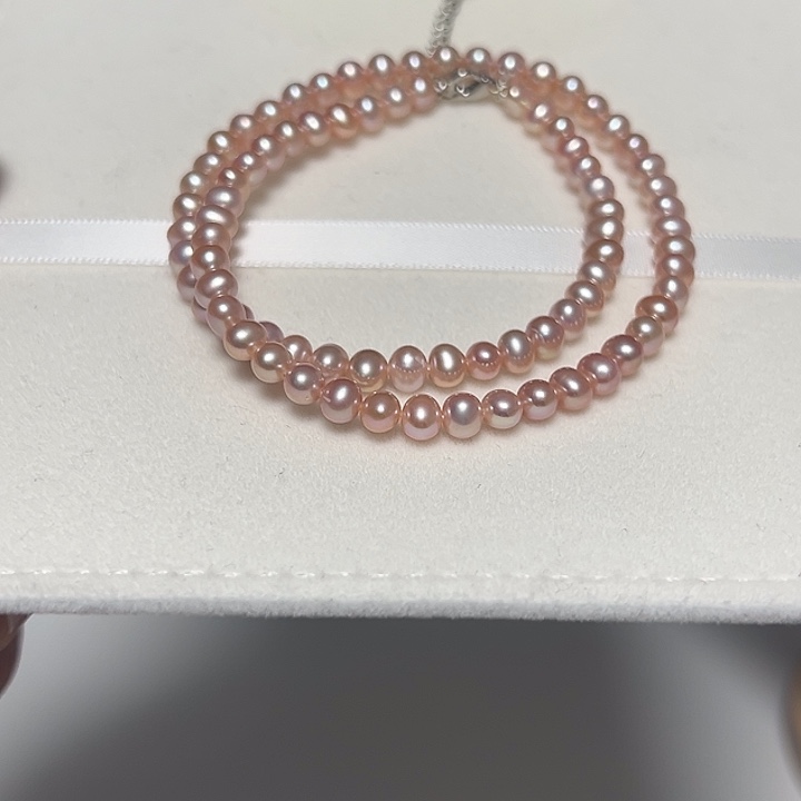 颈饰淡水珍珠钛钢