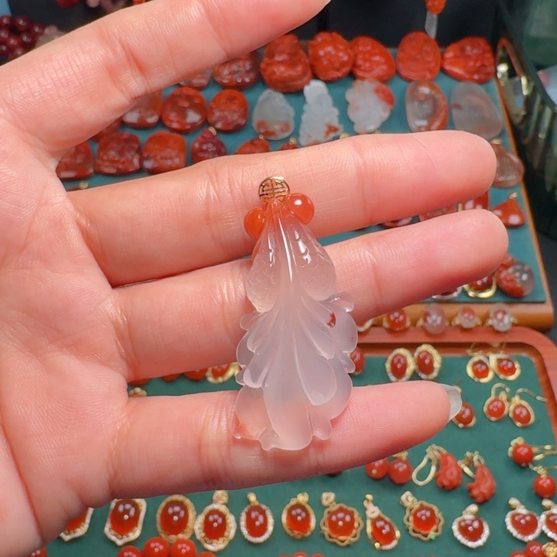 南红玛瑙南红18K金镶嵌