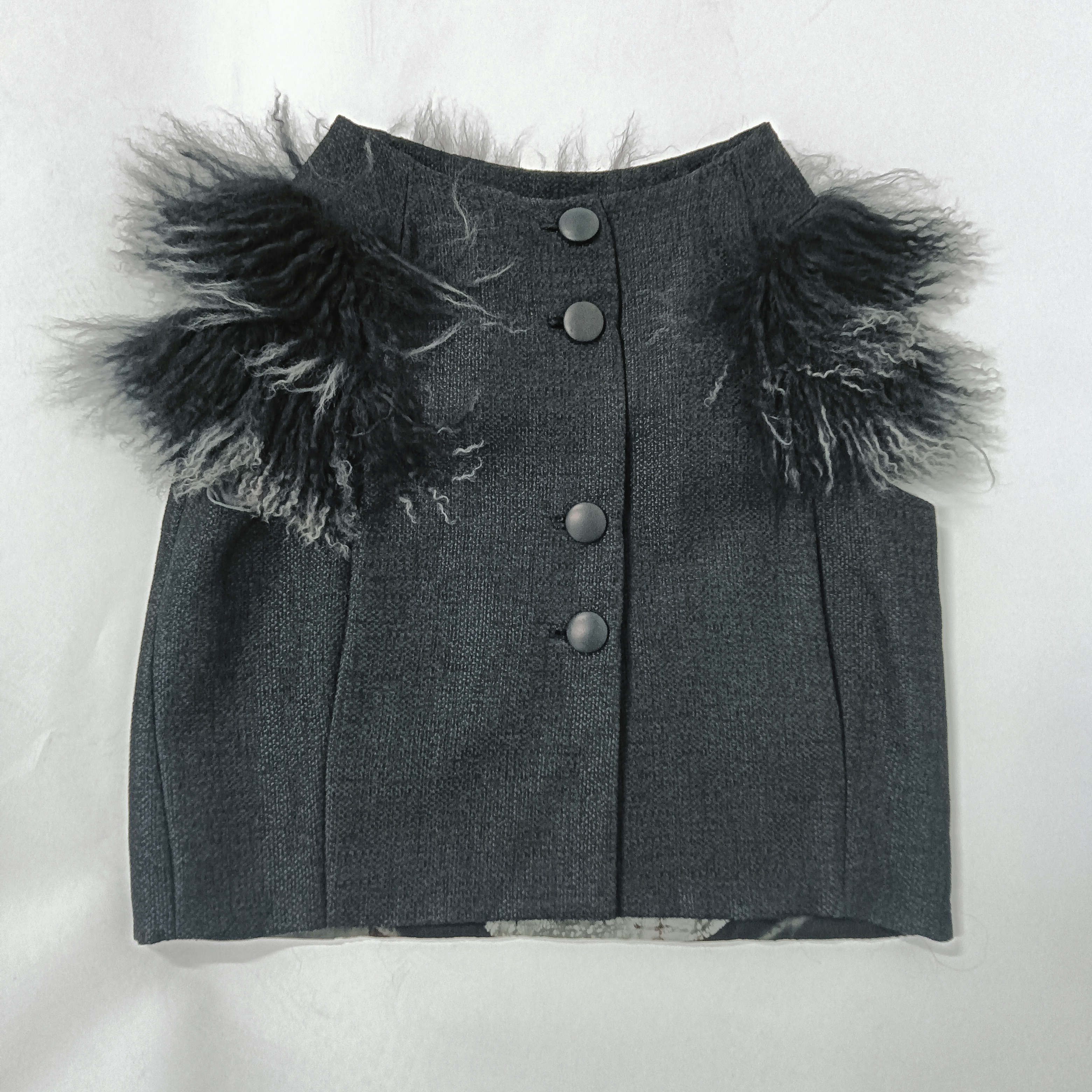 欧洲货拼毛无袖外套 IFIS17609A