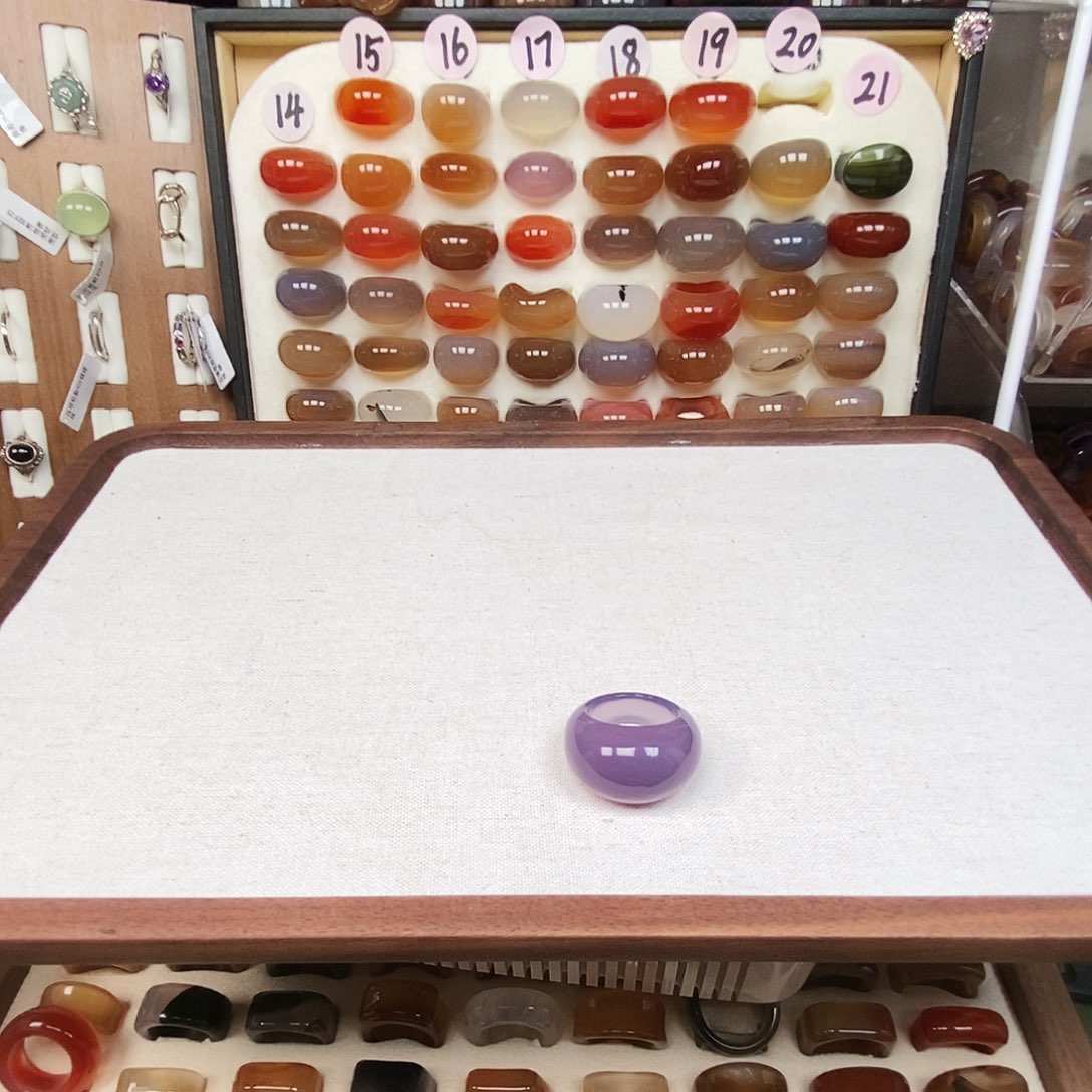 静***醒玛瑙/玉髓未镶嵌戒指