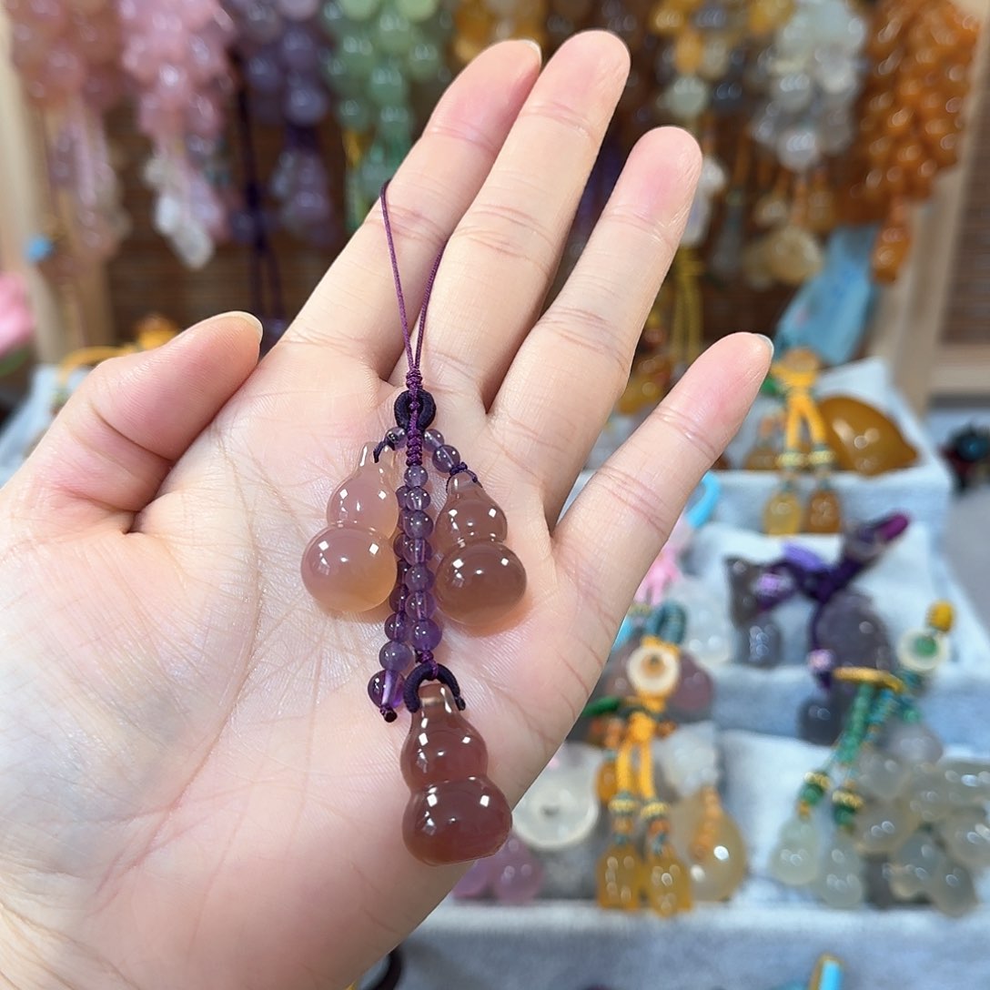 玛瑙/玉髓手机挂件未镶嵌