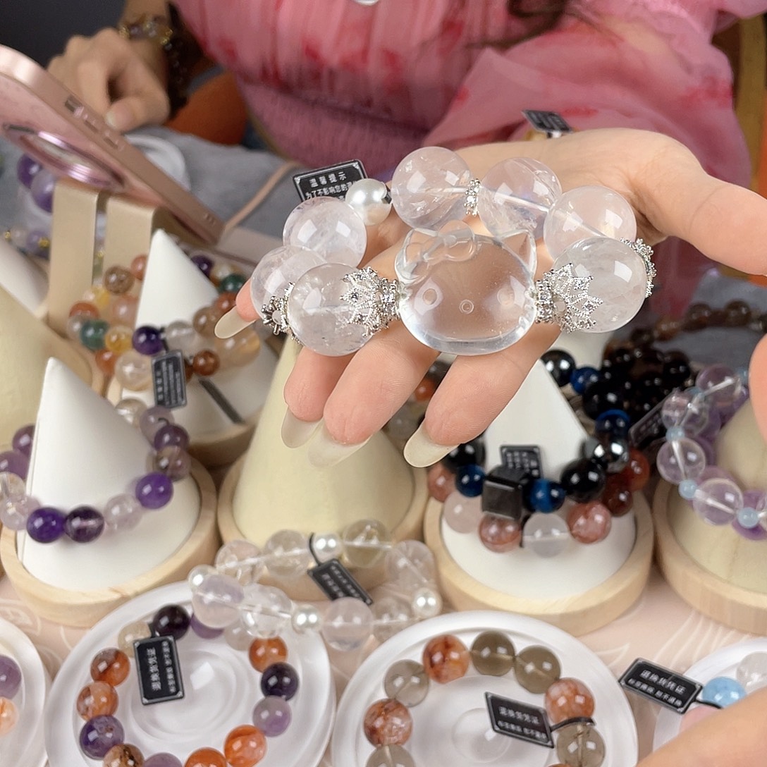 银S925镀金镶嵌手链水晶