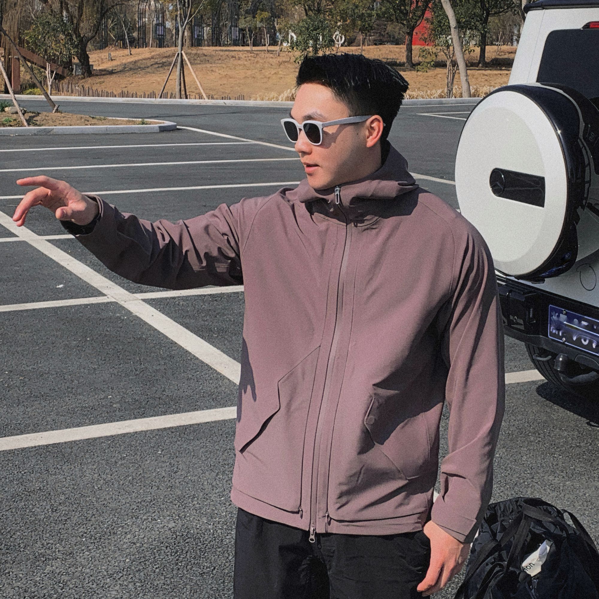 【GGG】Vertex 秋冬山峰系列男士多口袋宽松休闲连帽软壳夹克外套