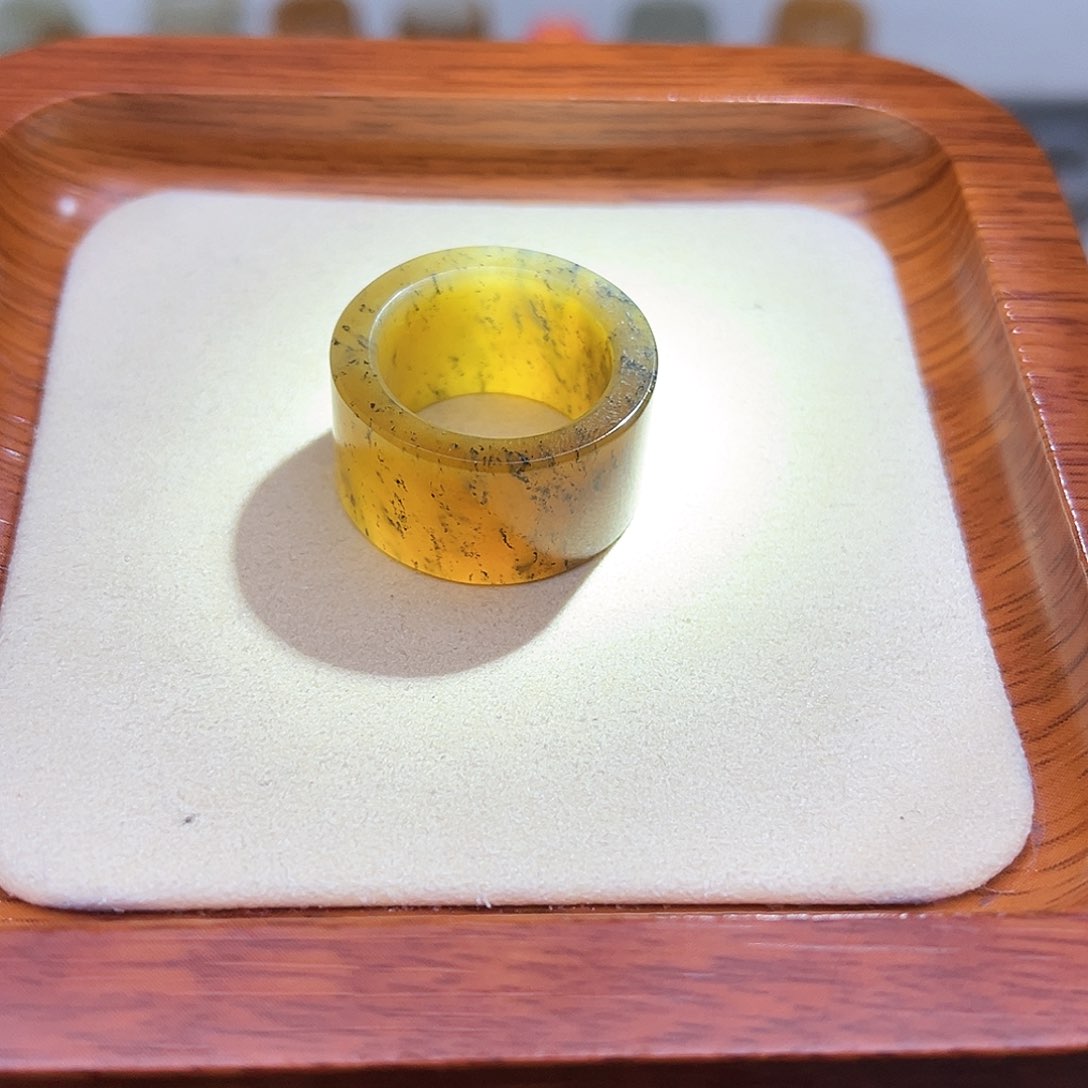 和田玉戒指未镶嵌15号