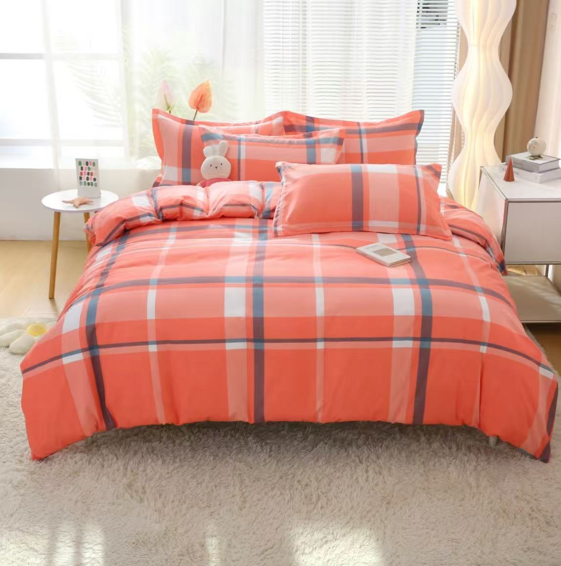 夏季新款加密加厚水洗斜纹面料三件套【春意盎然】