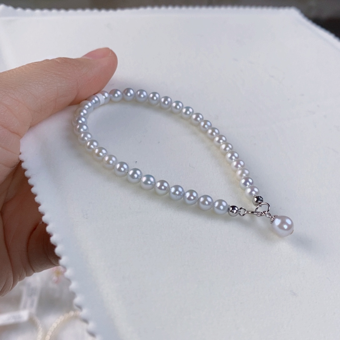 淡水珍珠手绳银S925镶嵌