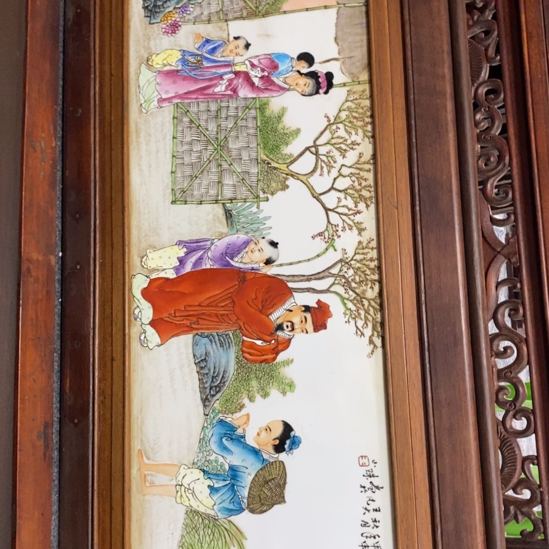 瓷片景德镇瓷板画柴窑烧制