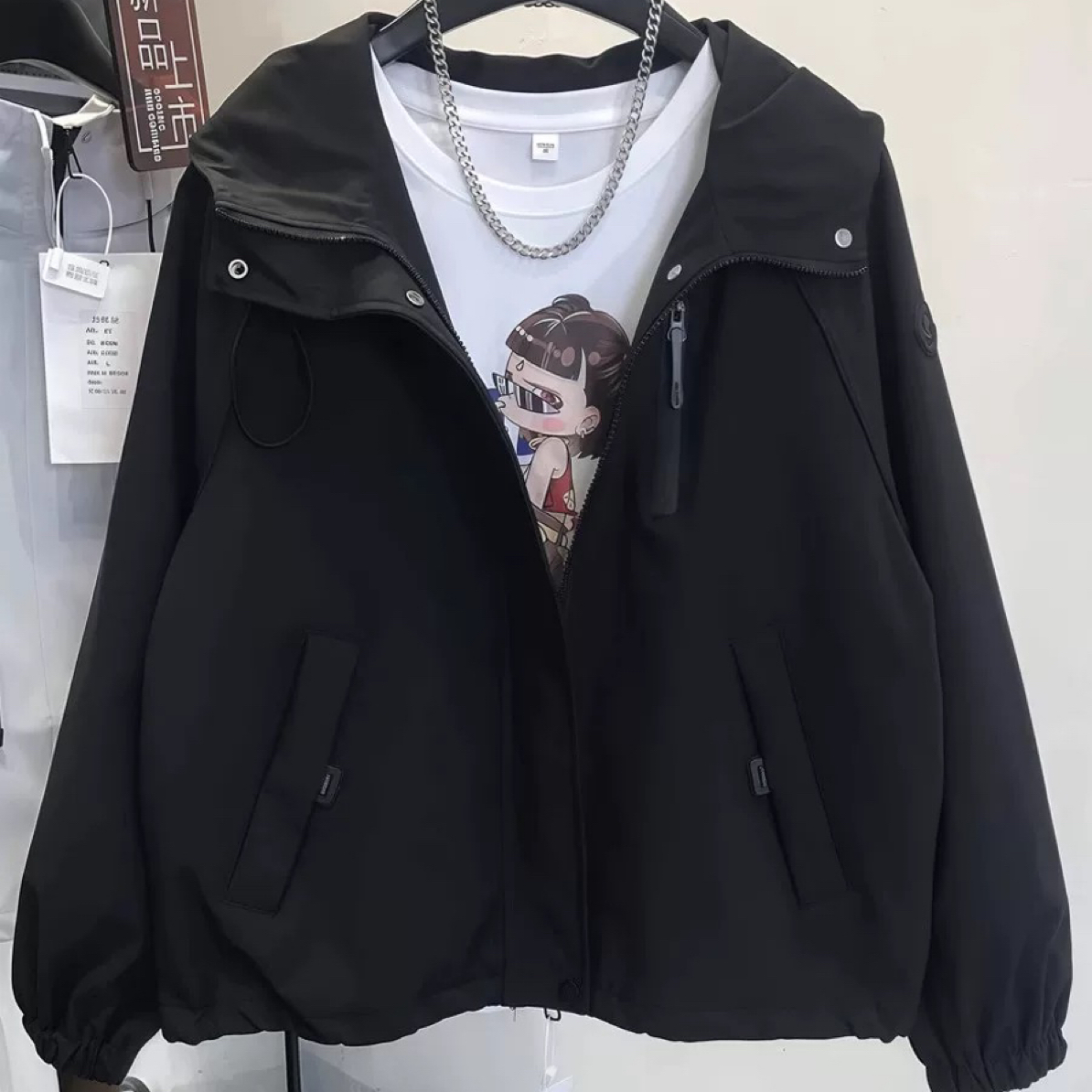 【小白姐姐】70夹棉个性冲锋衣外套时尚款