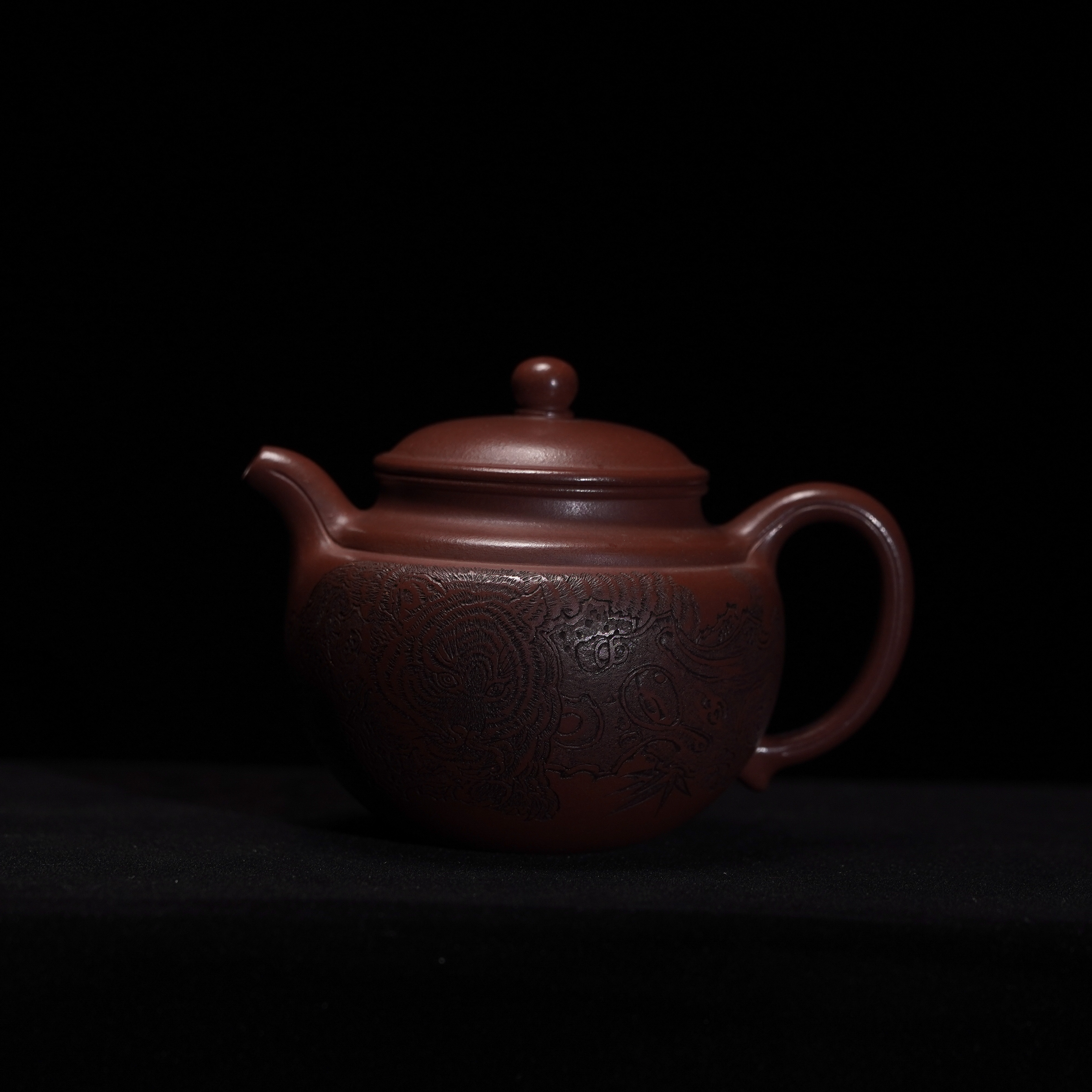 lot.21385 李水勤 紫泥高笠壶 270cc