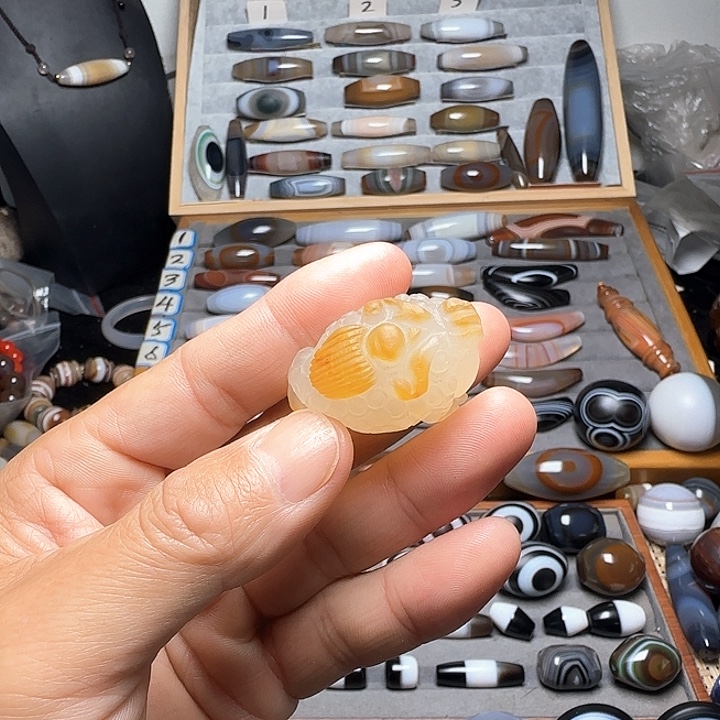 玛瑙/玉髓未镶嵌吊坠(不含链)