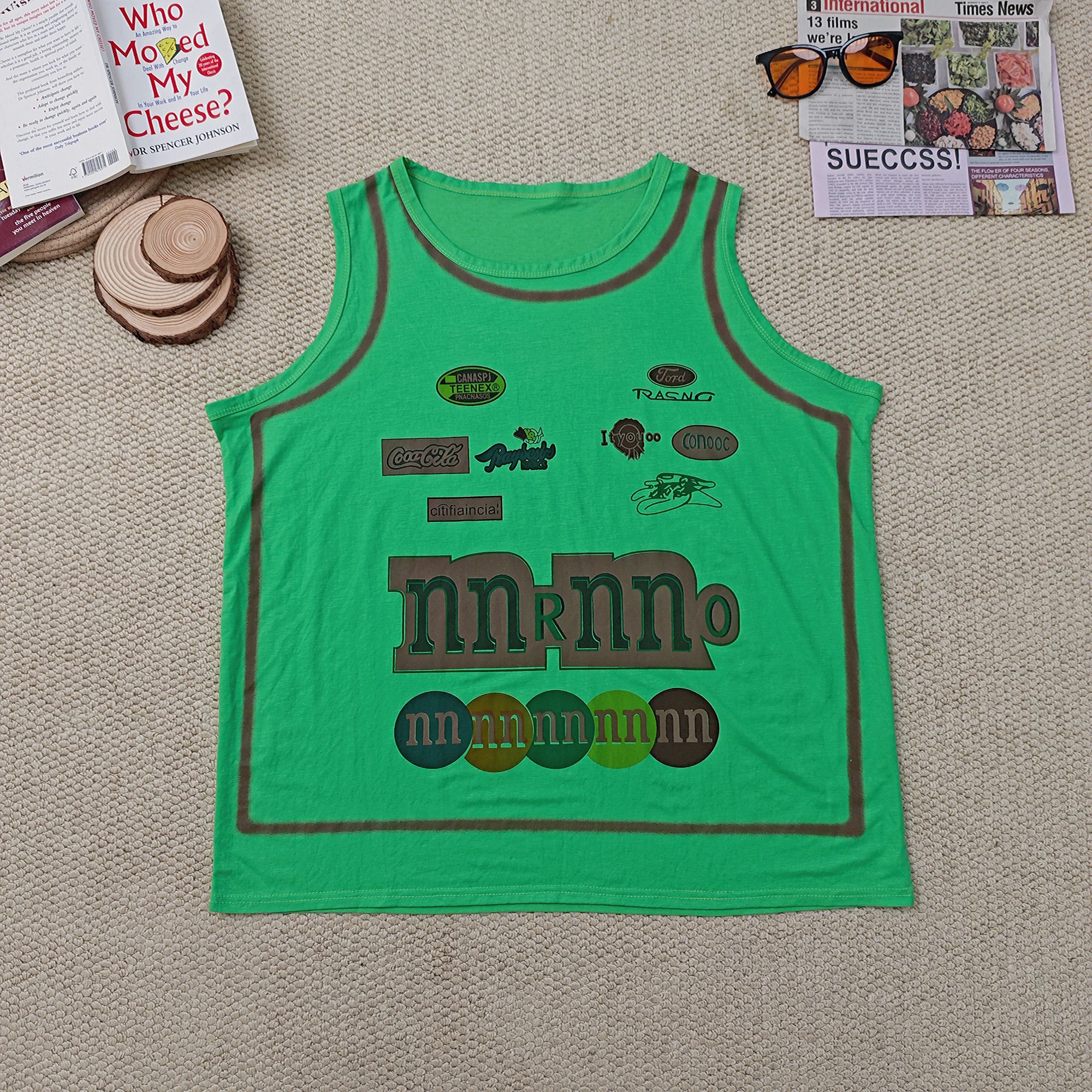 2025夏季新款休闲百搭字母印花背心2242