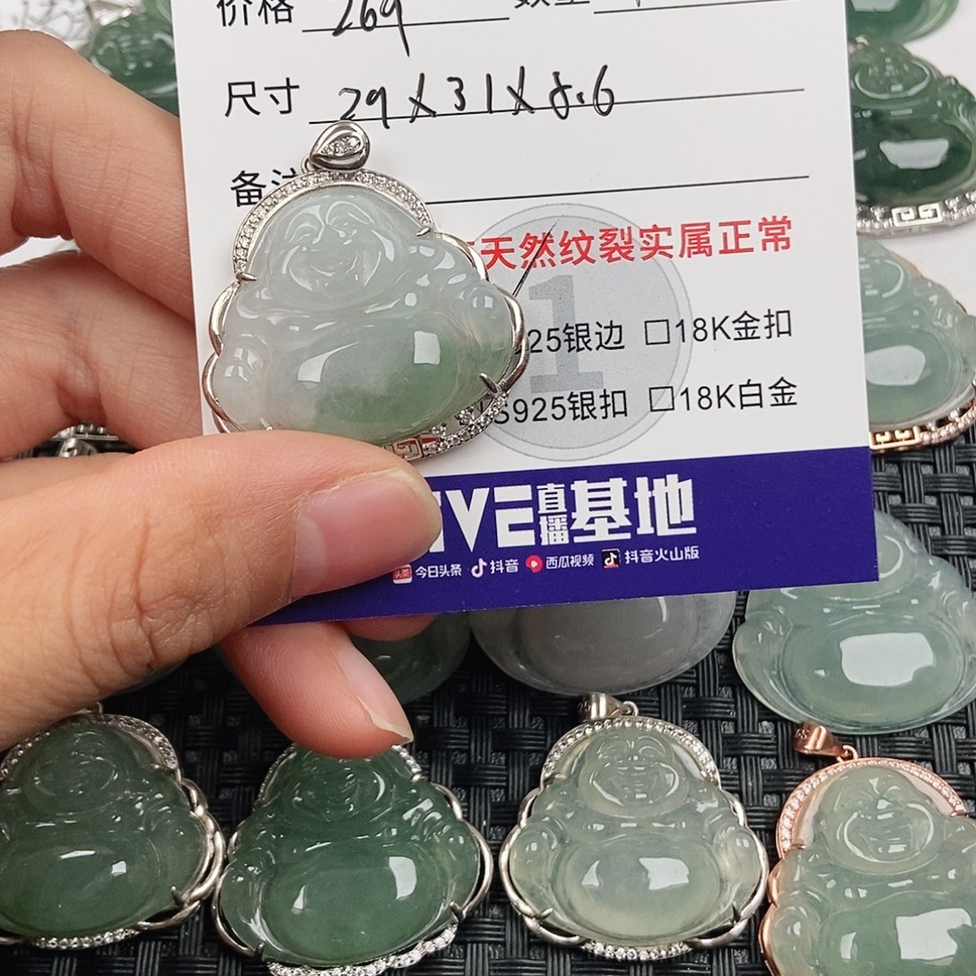 翡翠银S925镶嵌颈饰