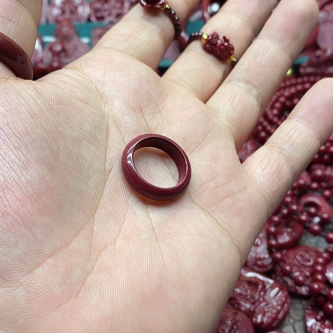 天然辰砂朱砂戒指
