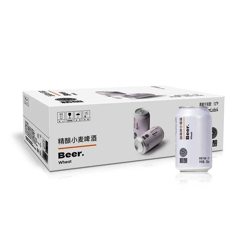 精酿小麦啤酒330毫升24罐原麦汁浓度12°P原箱