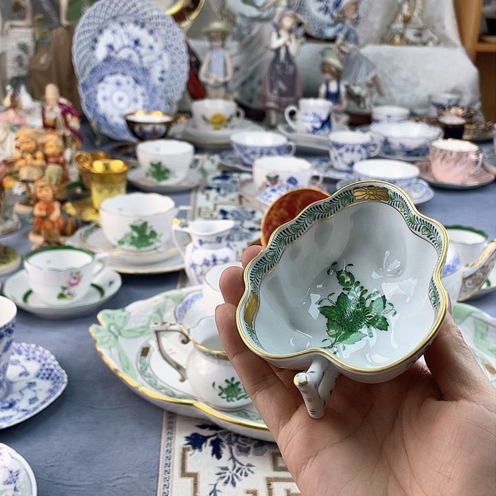 中古欧瓷瓷器小房子