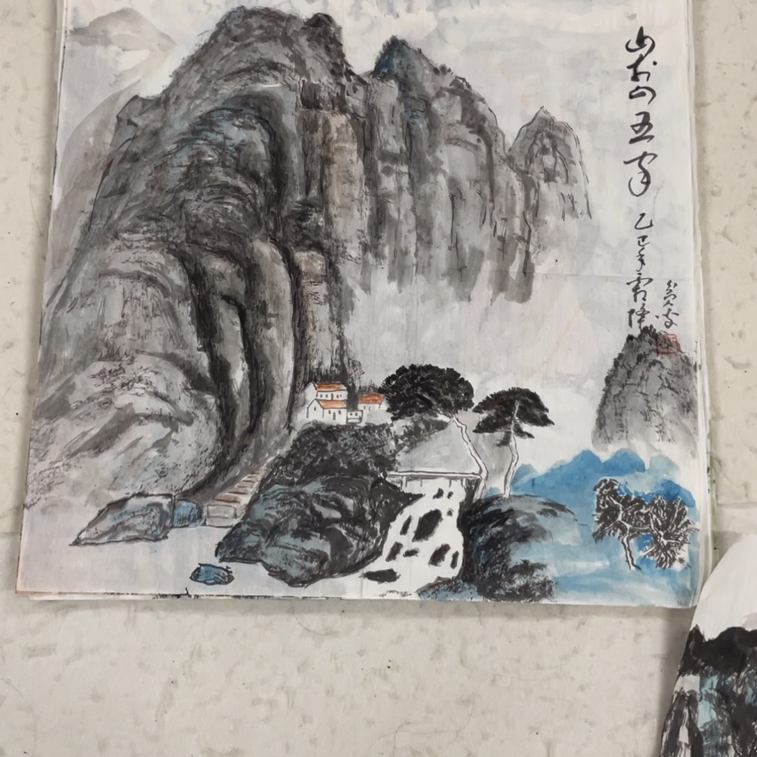 国画王井深老师绘画