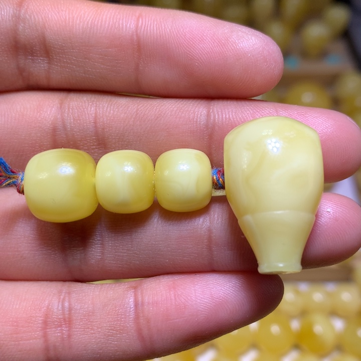 蜜蜡裸石未镶嵌天然俄料白花蜜蜡套装10.7-14.7