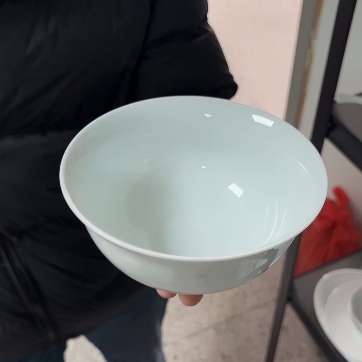 瓷片高白泥六英寸面碗一个，包邮，云白