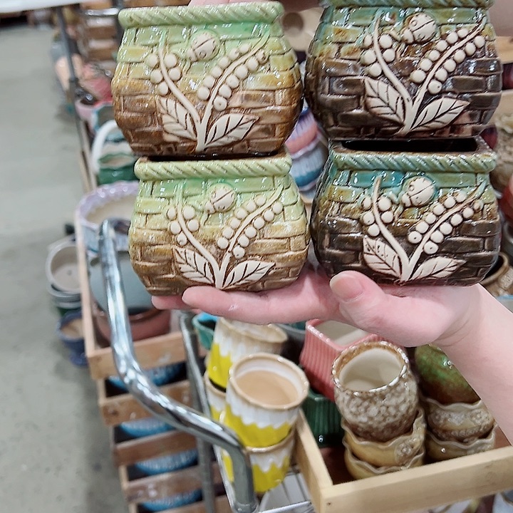 有孔，凑单福利满10元发货陶瓷多肉花盆！